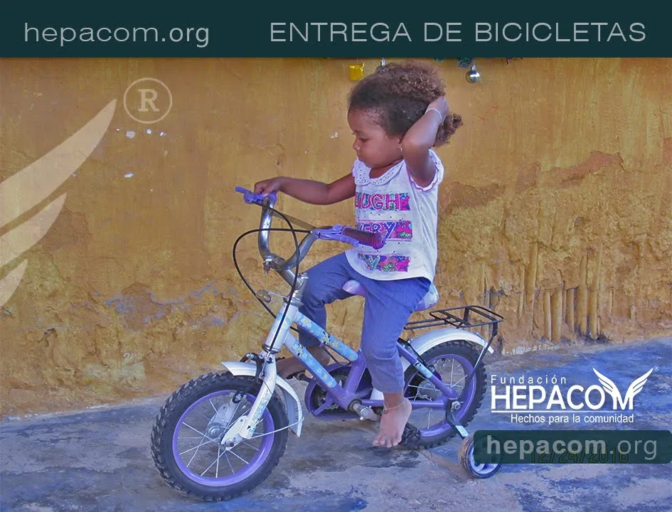 Hepacom delivers bicycles to children in the community
