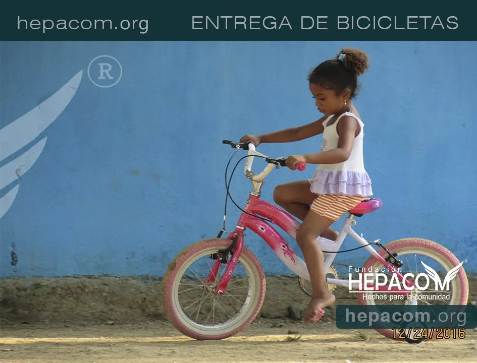 Hepacom delivers bicycles to children in the community