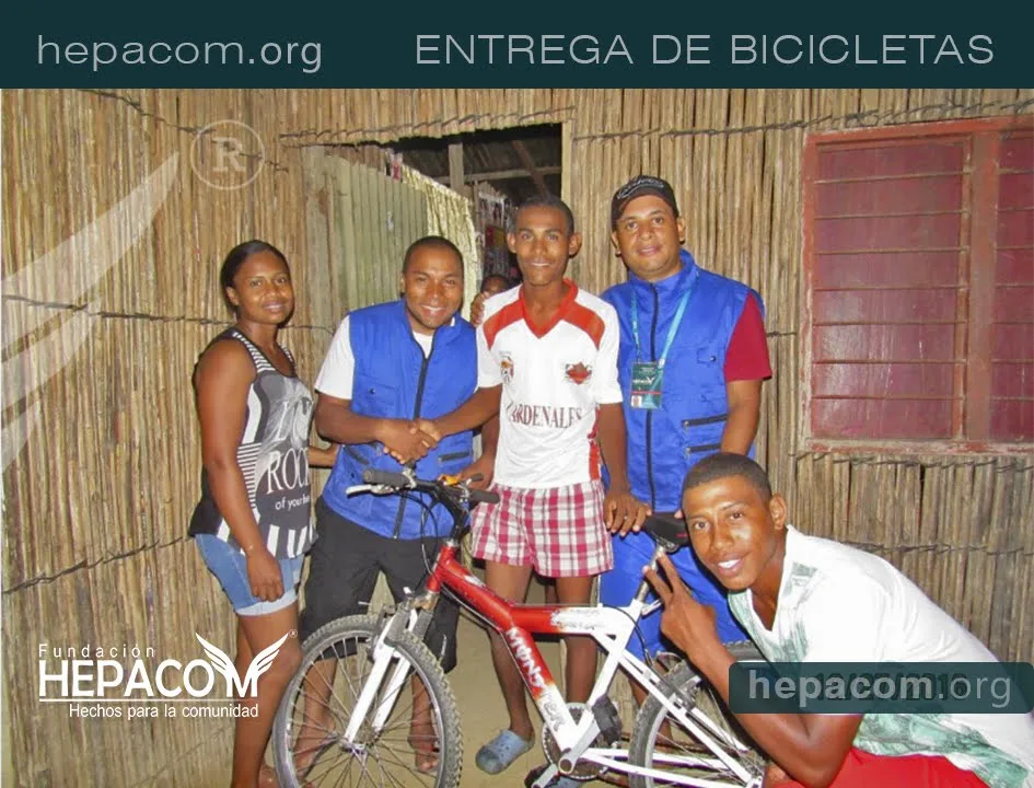 Hepacom delivers bicycles to children in the community