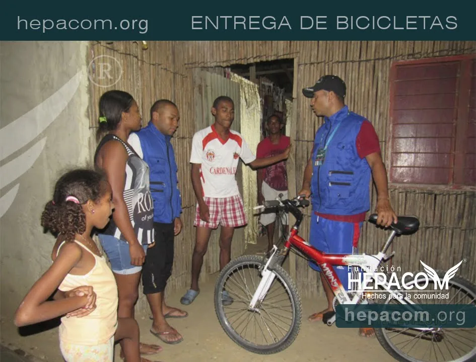 Hepacom delivers bicycles to children in the community